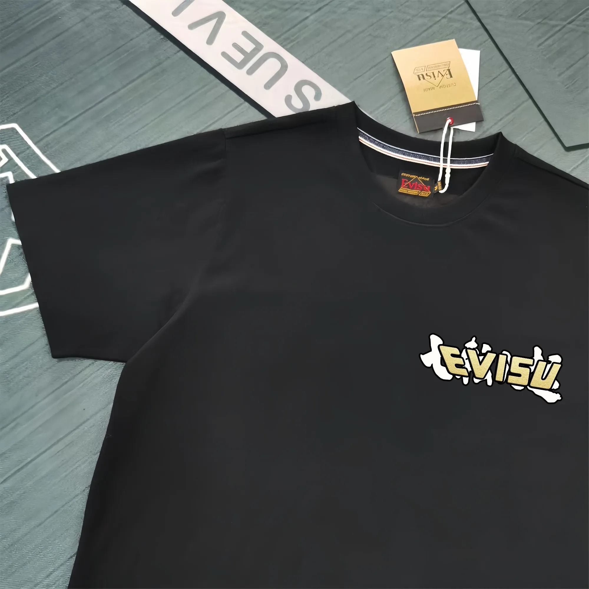 Evisu 2025New Arrival T ⚠ Quality⚠ Same Style T 。 ，Black S-XXL，White S-XXL，Gray M-XXL，Red S-XXL， Red M-XXL
